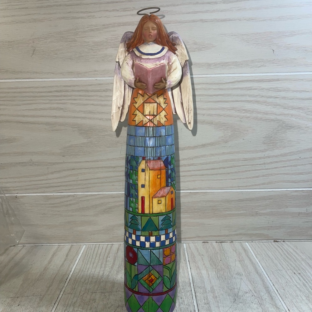 VTG Jim Shore Angel “Singing Makes The Heart Glad” Heartwood Creek 13” T Statue